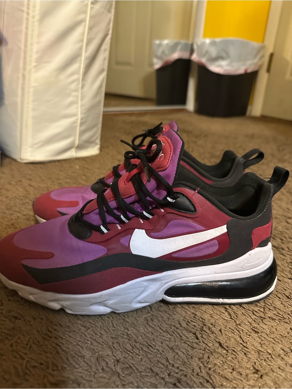 Nike Maroon & Purple Air-cushioned Sneakers